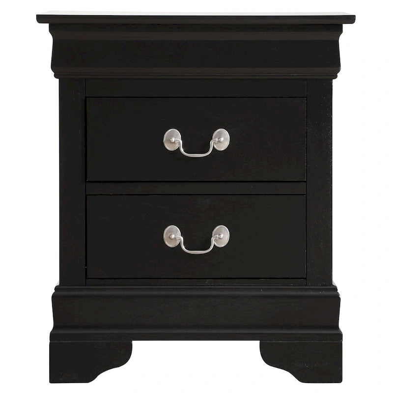 Traditional 2-Drawer Wood Nightstand