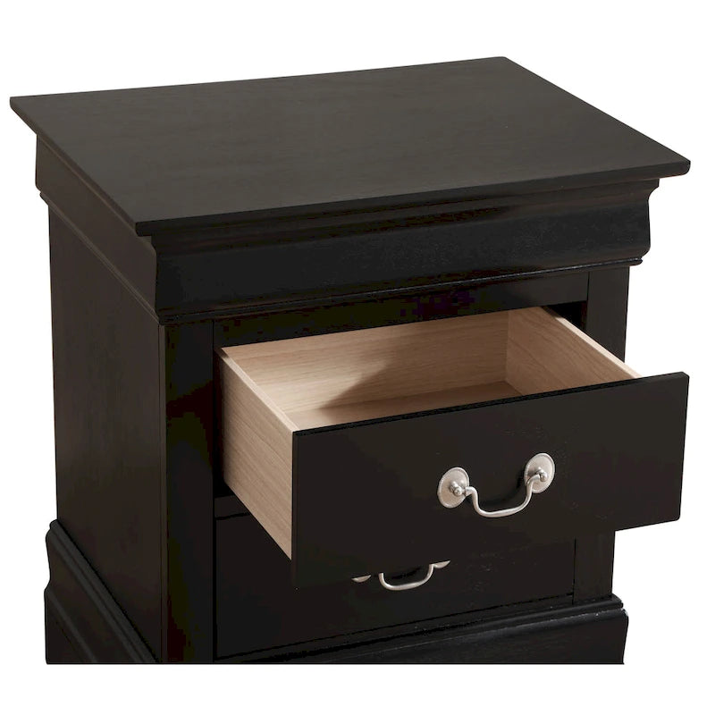 Traditional 2-Drawer Wood Nightstand
