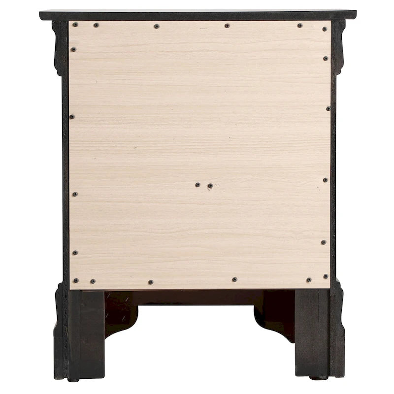 Traditional 2-Drawer Wood Nightstand