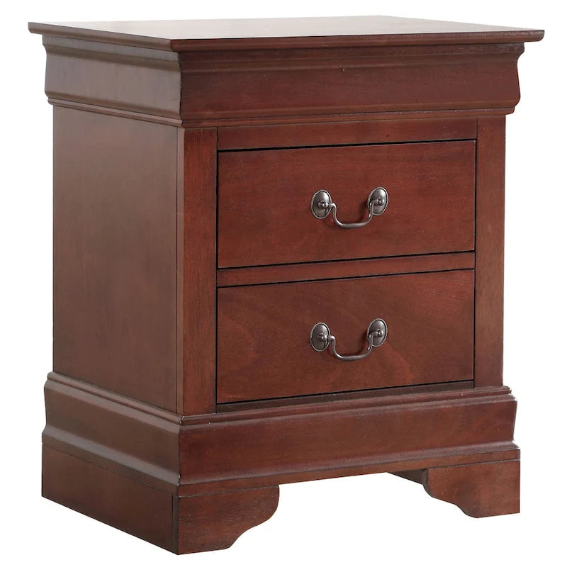 Traditional 2-Drawer Wood Nightstand