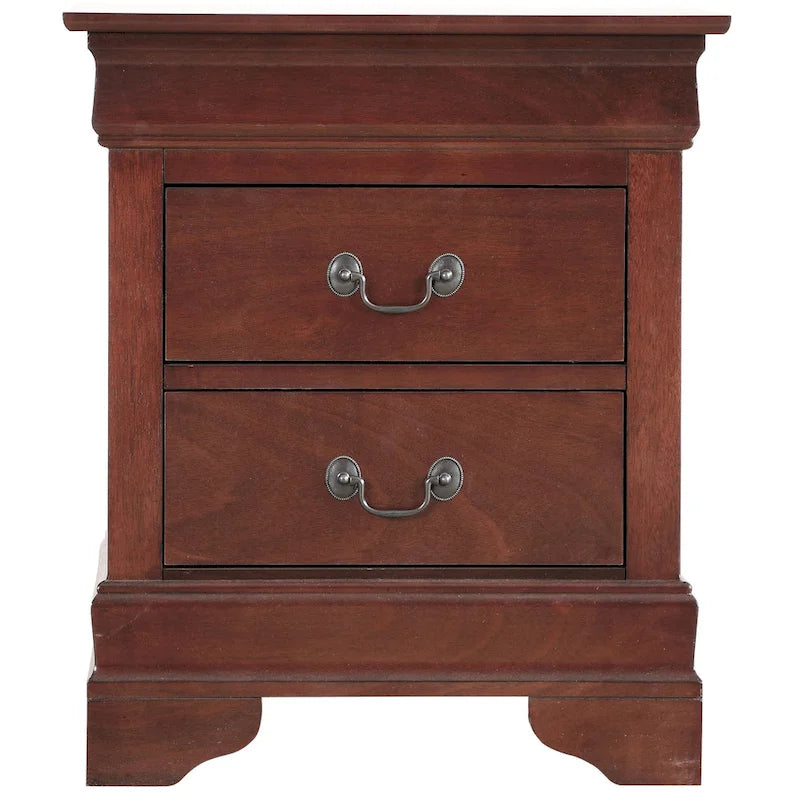 Traditional 2-Drawer Wood Nightstand