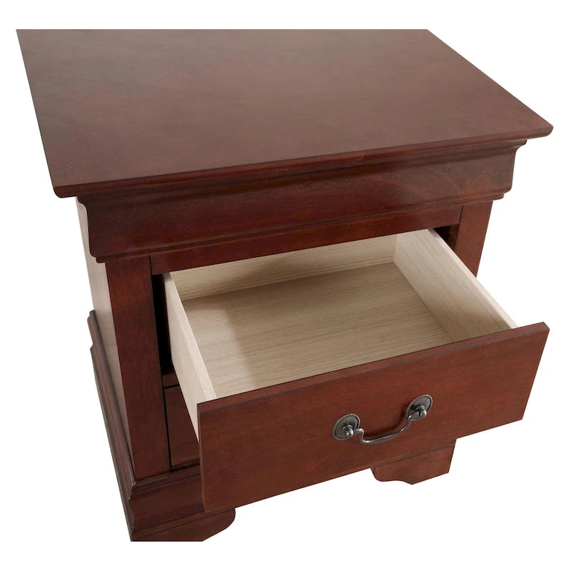 Traditional 2-Drawer Wood Nightstand