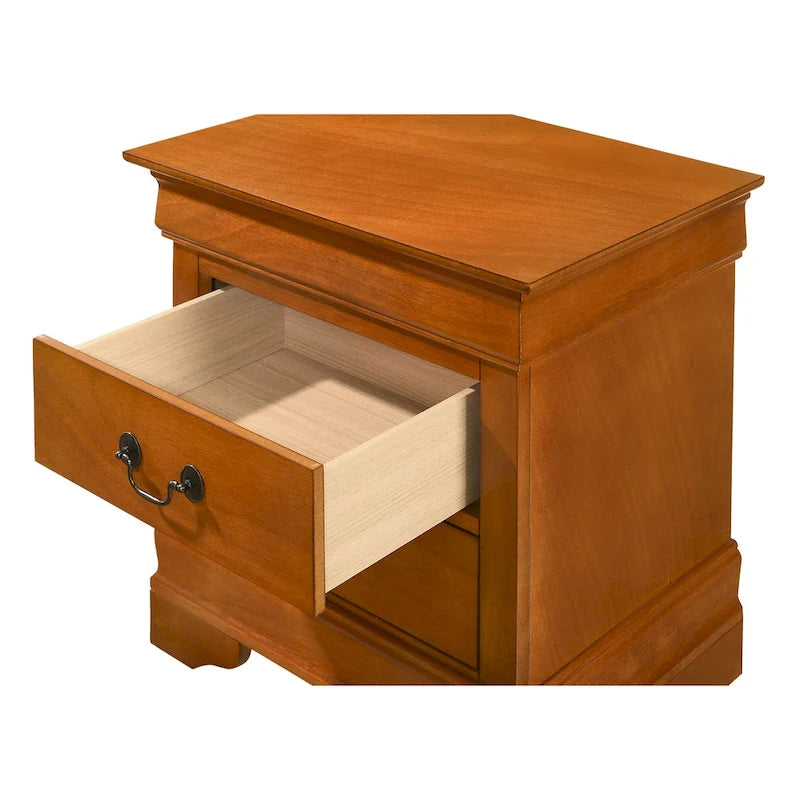 Traditional 2-Drawer Wood Nightstand
