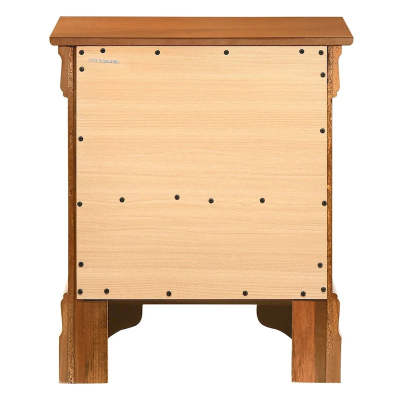Traditional 2-Drawer Wood Nightstand