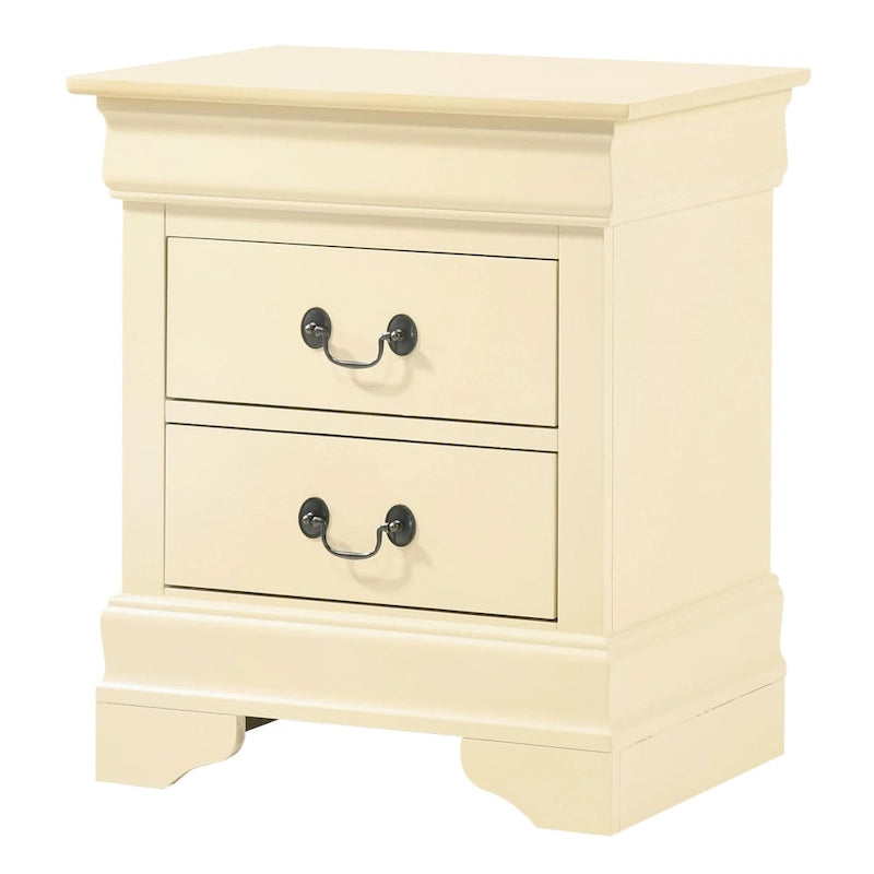 Traditional 2-Drawer Wood Nightstand