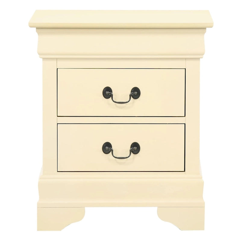 Traditional 2-Drawer Wood Nightstand