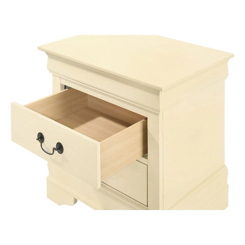 Traditional 2-Drawer Wood Nightstand