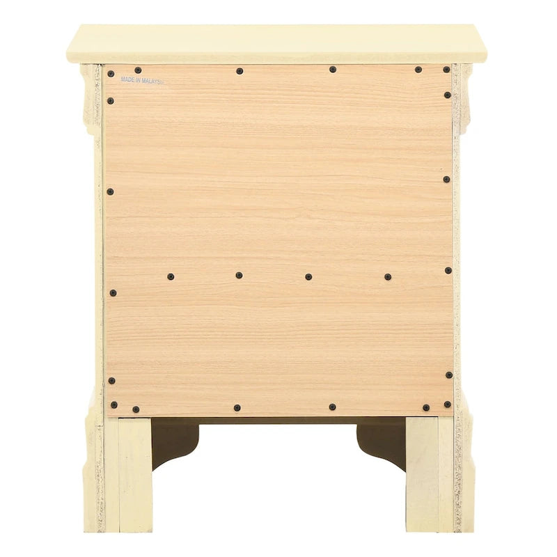 Traditional 2-Drawer Wood Nightstand