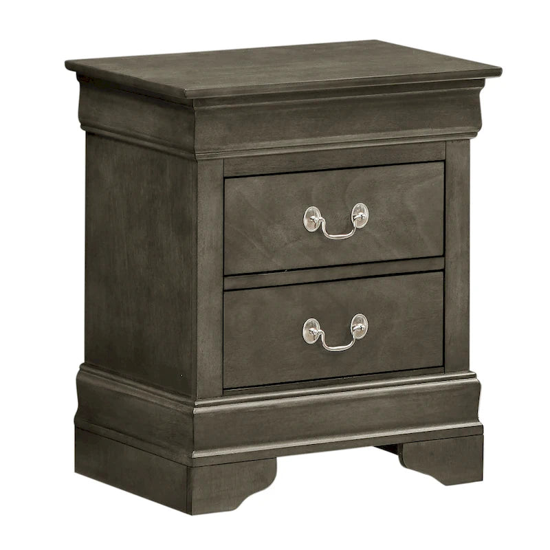 Traditional 2-Drawer Wood Nightstand