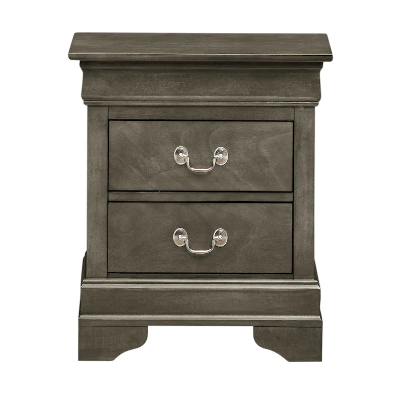Traditional 2-Drawer Wood Nightstand