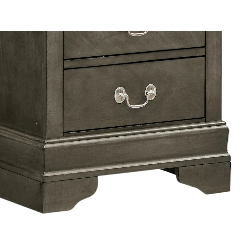 Traditional 2-Drawer Wood Nightstand