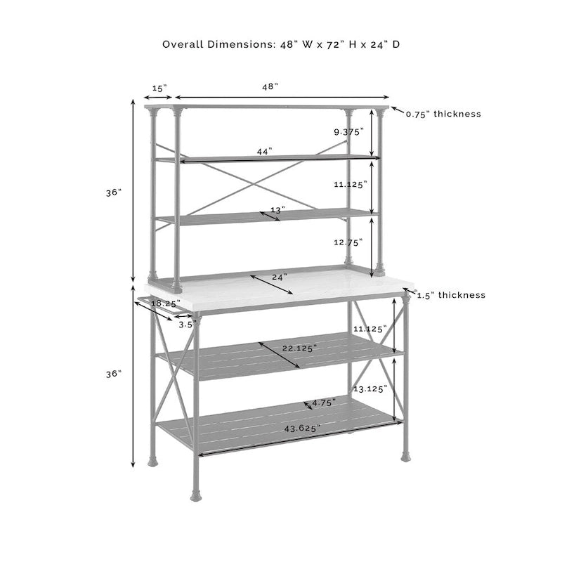 Kitchen Island and Hutch