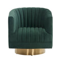 Swivel Channel Tufted Barrel Chair, 28 W x 31 L x 30 H