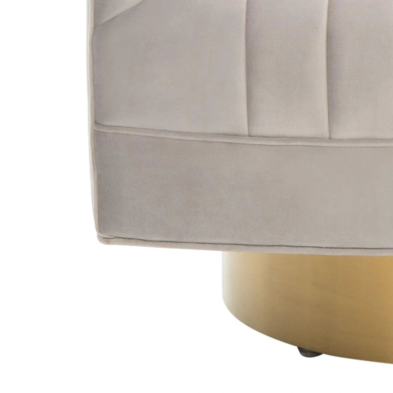 Swivel Channel Tufted Barrel Chair, 28 W x 31 L x 30 H