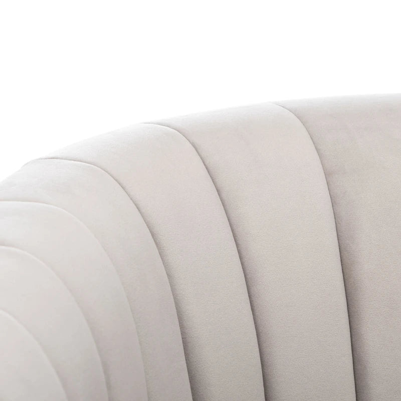 Swivel Channel Tufted Barrel Chair, 28 W x 31 L x 30 H