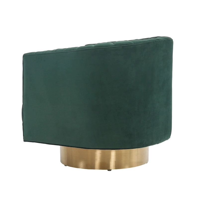 Swivel Channel Tufted Barrel Chair, 28 W x 31 L x 30 H