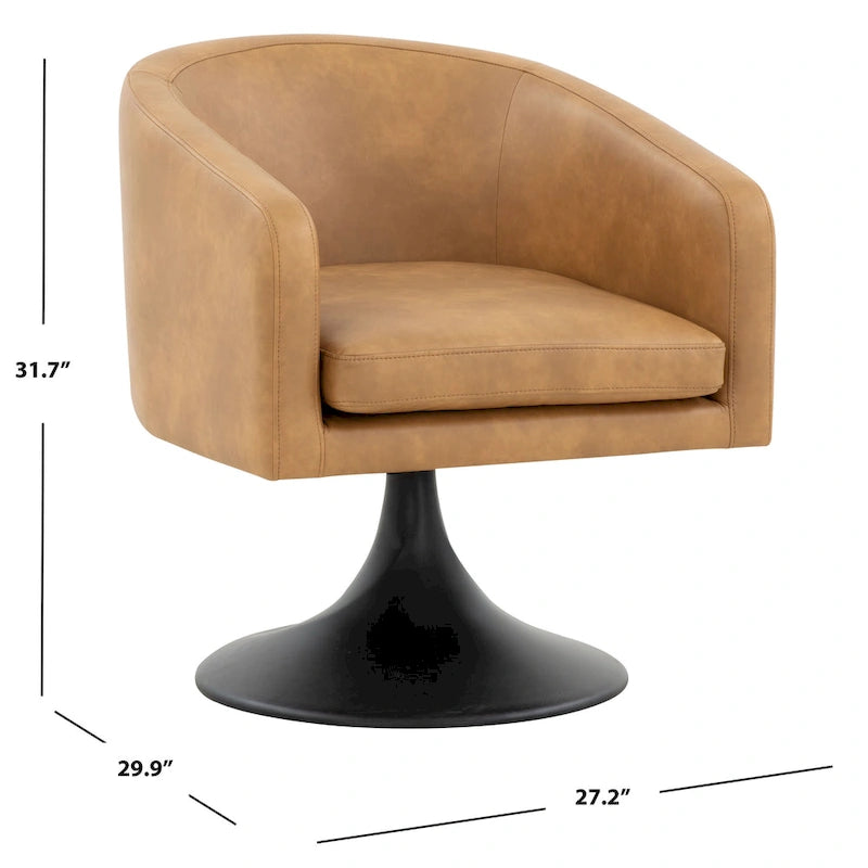 Pedestal Chair, 27.6 W x 29.7 L x 31.9 H
