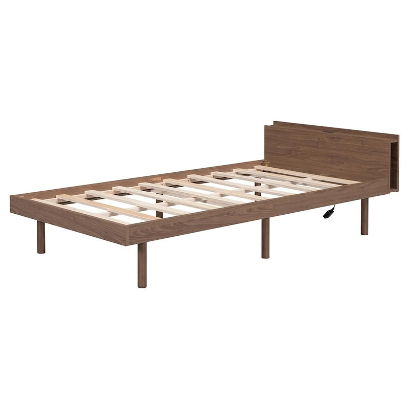 Twin Size Platform Bed Frame with USB Ports