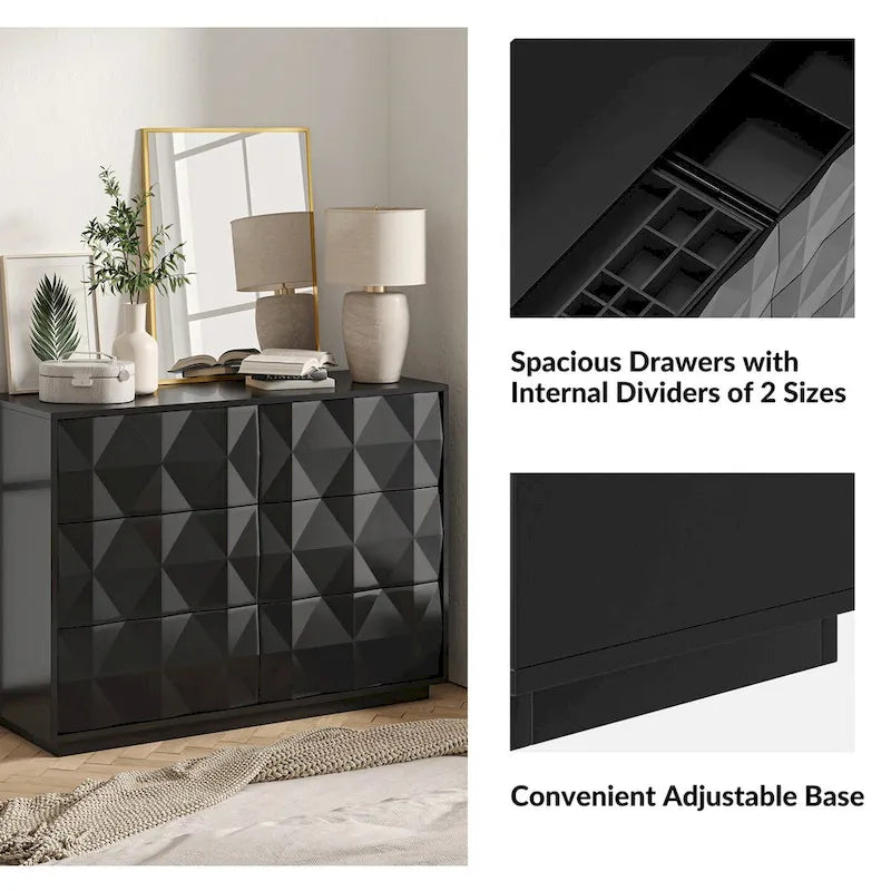 Modern 6-Drawer Dresser
