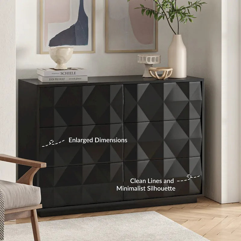 Modern 6-Drawer Dresser