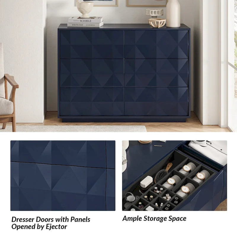 Modern 6-Drawer Dresser