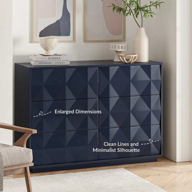 Modern 6-Drawer Dresser