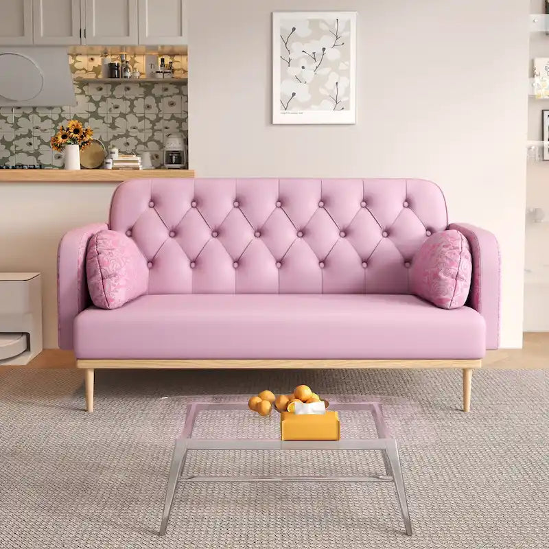 Loveseat Sofa with Tulip Pattern