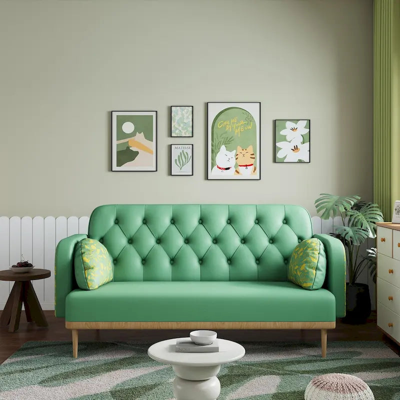 Loveseat Sofa with Tulip Pattern