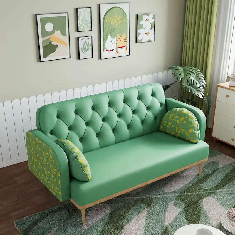 Loveseat Sofa with Tulip Pattern