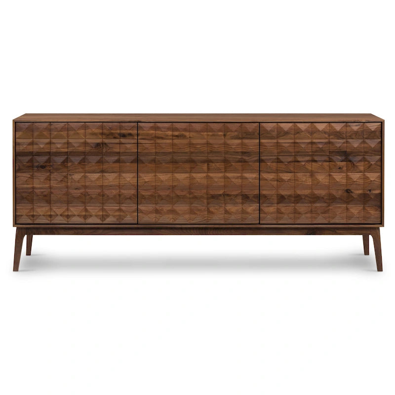 Mid-Century Modern Sideboard with Adjustable Shelves and Soft Close Doors