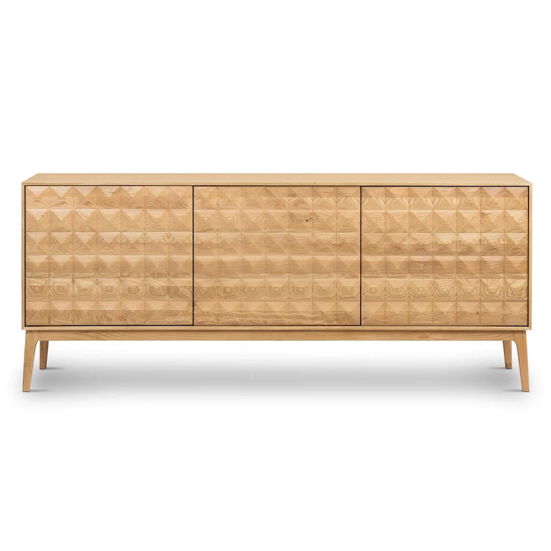 Mid-Century Modern Sideboard with Adjustable Shelves and Soft Close Doors