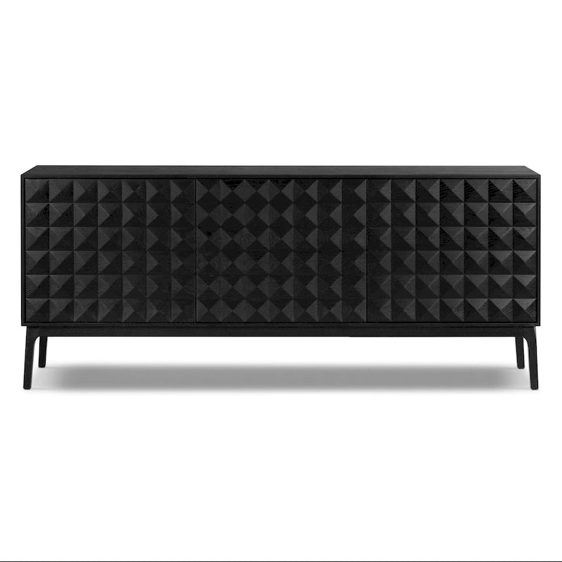 Mid-Century Modern Sideboard with Adjustable Shelves and Soft Close Doors
