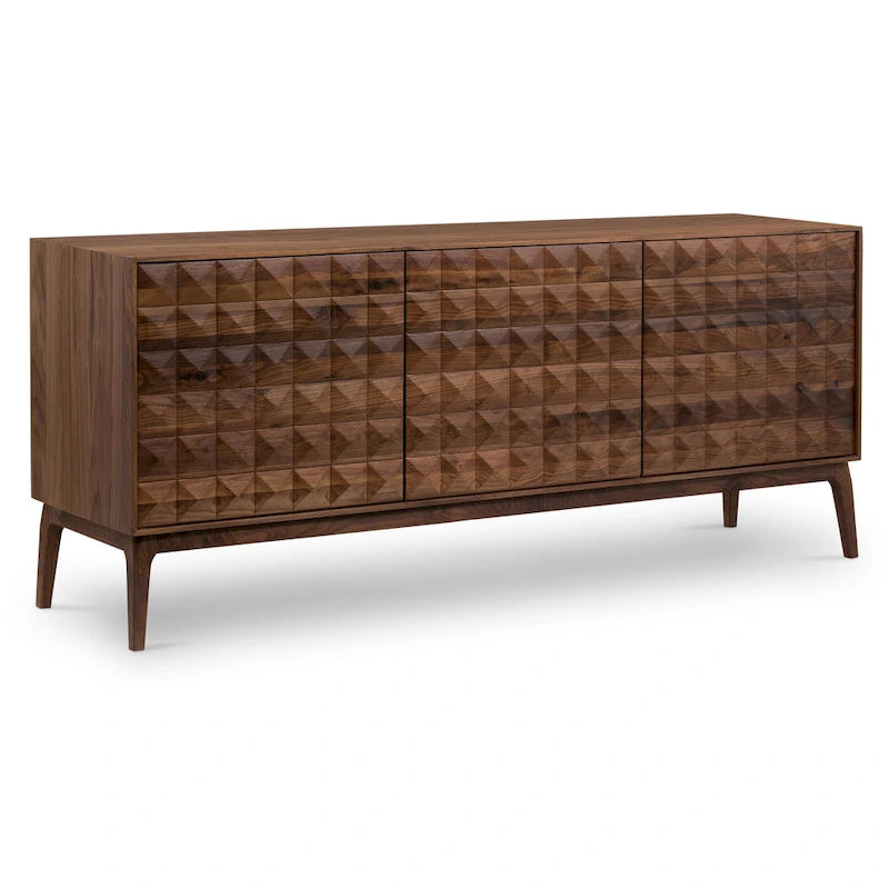 Mid-Century Modern Sideboard with Adjustable Shelves and Soft Close Doors