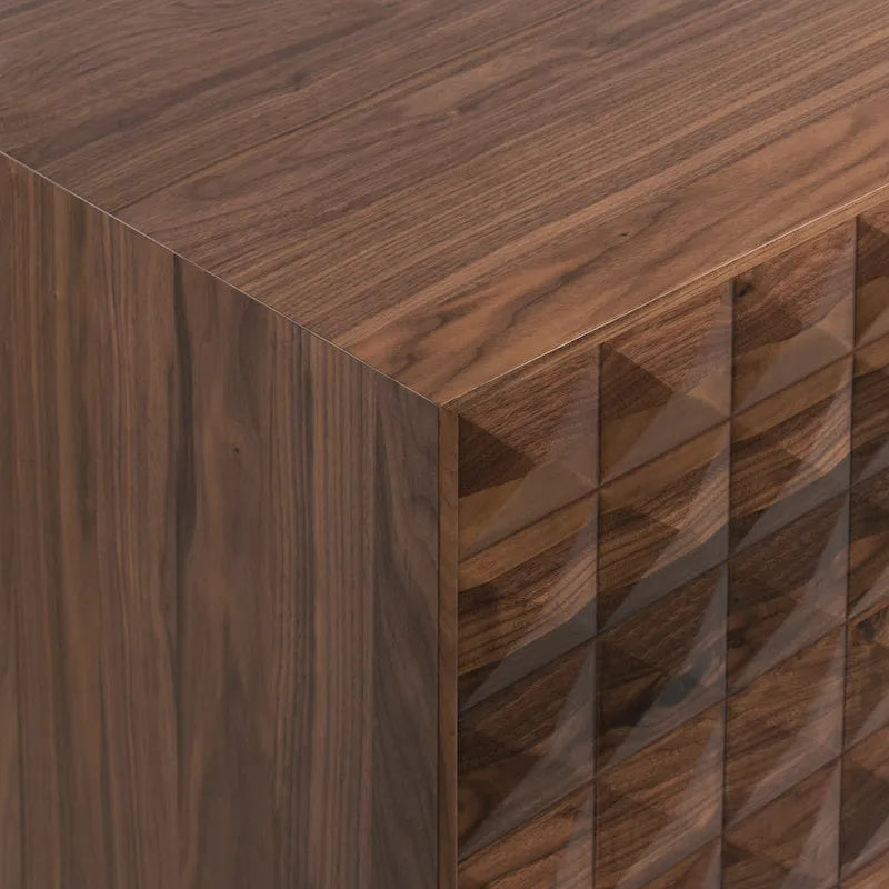 Buffet Mid-Century Moderne avec Étagères Réglables et Portes à Fermeture Amortie