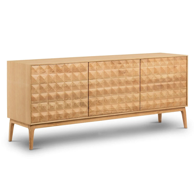 Buffet Mid-Century Moderne avec Étagères Réglables et Portes à Fermeture Amortie