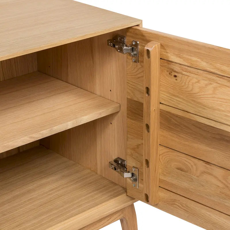 Buffet Mid-Century Moderne avec Étagères Réglables et Portes à Fermeture Amortie