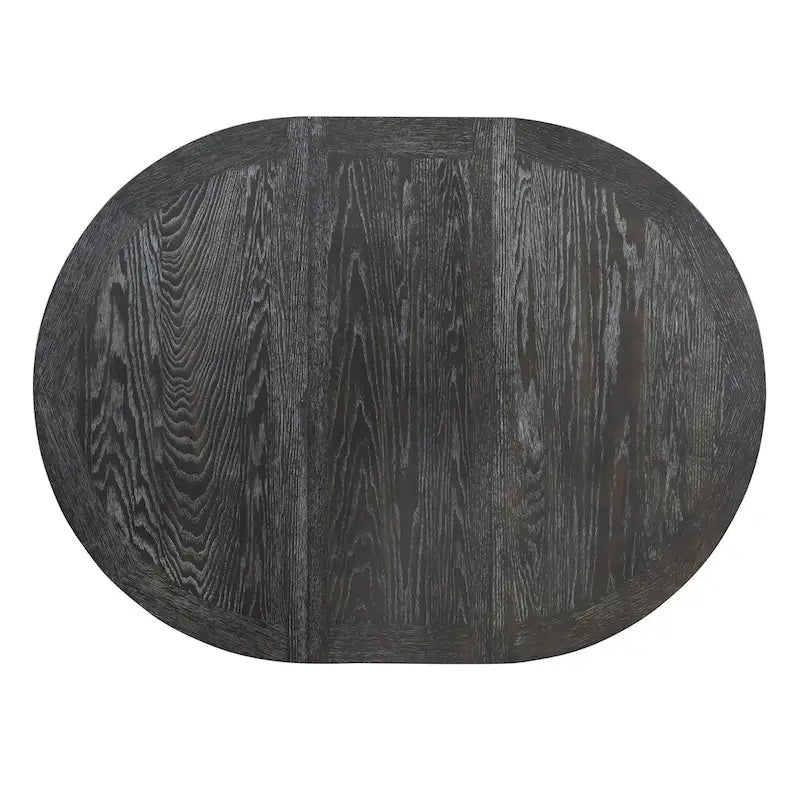 Farmhouse Dining Table, Extendable Round Table for Kitchen and Dining Room