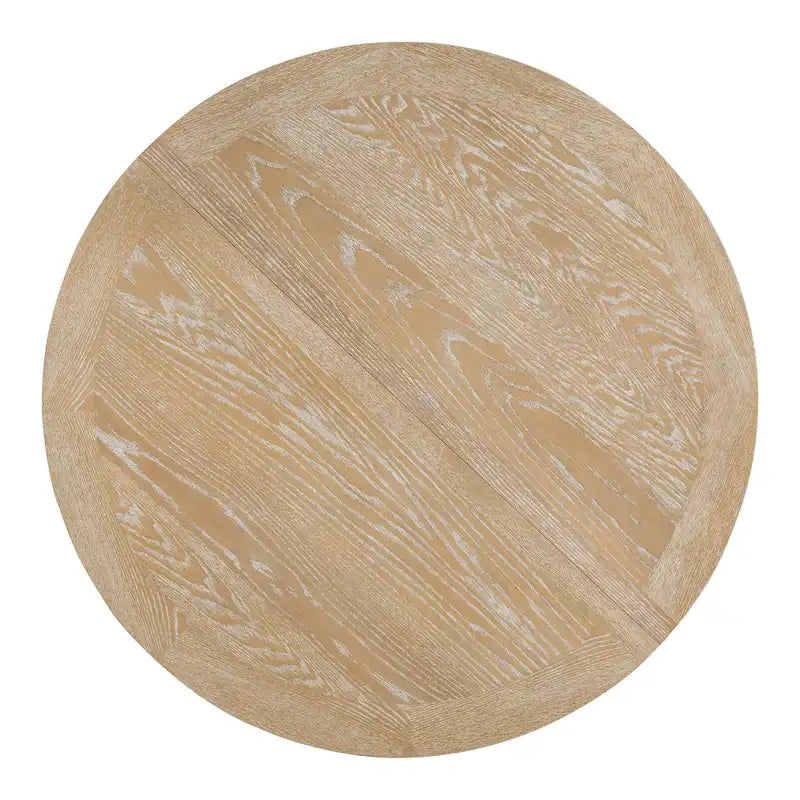 Farmhouse Dining Table, Extendable Round Table for Kitchen and Dining Room