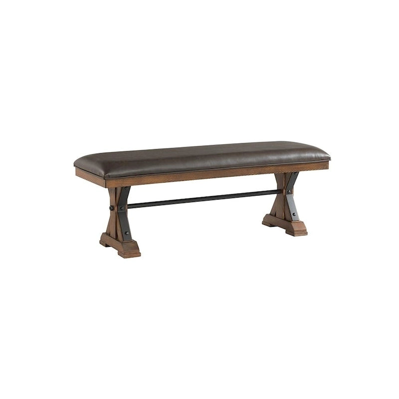 Brown Bench with Cushion